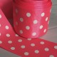 Cinta Gross de Lunares (38mm) - Rollo 5 metros - Rosado Barbie