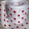 Cinta Gross de Lunares (38mm) - Rollo 5 metros - Blanco con Puntos Rojos