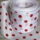 Cinta Gross de Lunares (38mm) - Rollo 5 metros - Blanco con Puntos Rojos