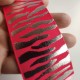 Cinta Gros Foil Animal Print Triple A - YAMA Por Metro (38mm) - Cebra Fucsia