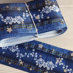 Cinta Gros (38mm) FOIL - Pieza 5 metros - Denim Blue 3✔️