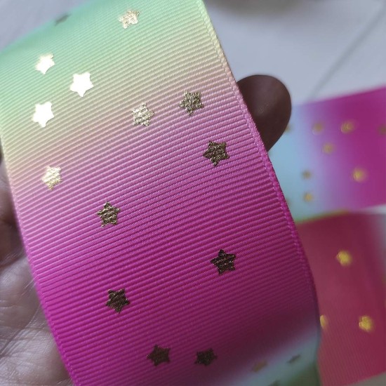 Cinta Gros (50mm) FOIL - Pieza 5 metros - Arcoiris✔️