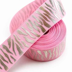 Cinta Gros (38mm) FOIL - Pieza 2,25 metros - Cebra Rosa✔️