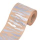 Cinta Gros Foil Animal Print Triple A - YAMA Por Metro (38mm) - Cebra Beige