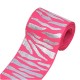 Cinta Gros Foil Animal Print Triple A - YAMA Por Metro (38mm) - Cebra Fucsia