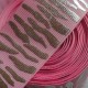 Cinta Gros Foil Animal Print Triple A - YAMA Por Metro (38mm) - Cebra Rosado