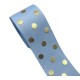Cinta Gros AAA Foil por Metro (38mm) - Lunares Celeste