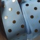 Cinta Gros (38mm) FOIL - Pieza 5 metros - Lunares Celeste✔️