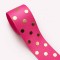 Cinta Gros (38mm) FOIL - Pieza 2,30 metros - Lunares Fucsia ✔️