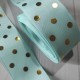 Cinta Gros (38mm) FOIL - Pieza 5 metros - Lunares Menta✔️
