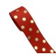 Cinta Gros AAA Foil por Metro (38mm) - Lunares Rojo