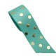 Cinta Gros AAA Foil por Metro (38mm) - Lunares Menta