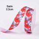Cinta Satinada Raso (25mm) YAMA- Calidad Triple A - Rojo - 5metros-