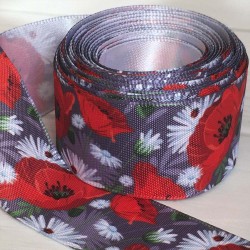 Cinta Satinada Raso (25mm) YAMA- Calidad Triple A - Rojo - 5metros-