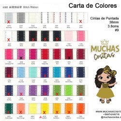 Cinta Gros Puntadas (38mm) - Colores Variados 1 - Pack 5 metros