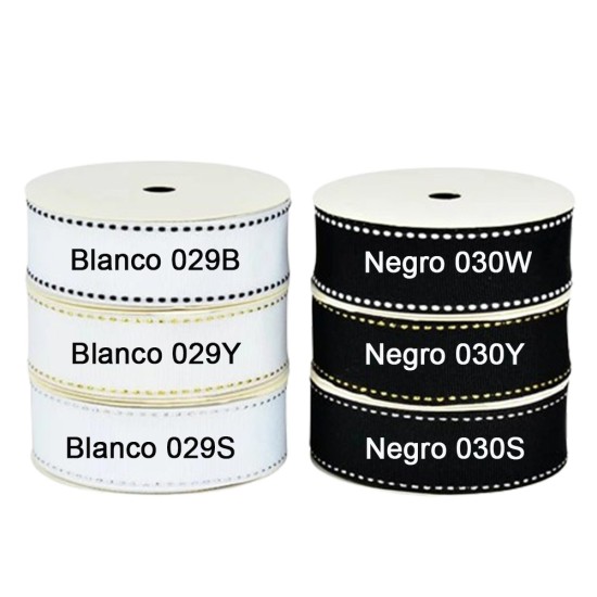 Cinta Gros Puntadas (9mm) - Colores Variados 7 - Pack 5 metros