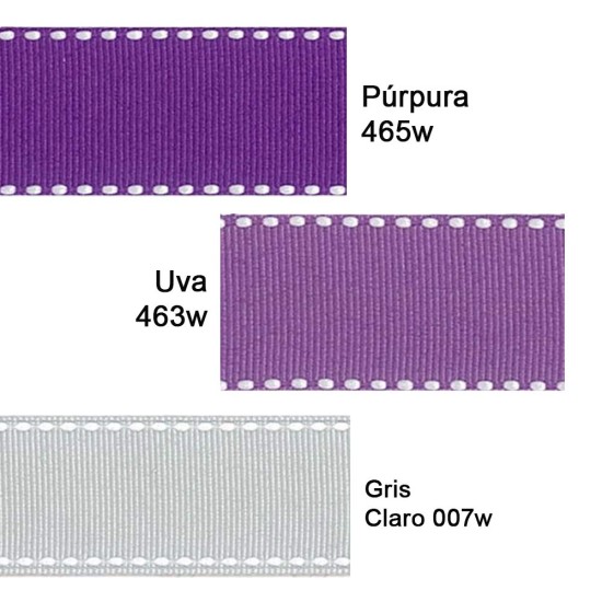 Cinta Gros Puntadas (9mm) - Colores Variados 5 - Pack 5 metros