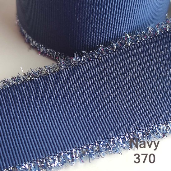 Cinta Gros Flecos Foil (38mm) - AZUL OSCURO #370 - Pack 5 metros