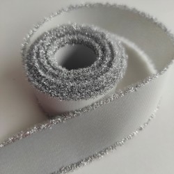 Cinta Gros Flecos Foil (38mm) GRIS CLARO #007 - Pack 5 metros