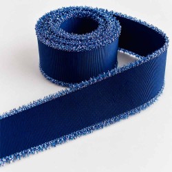Cinta Gros Flecos Foil (38mm) - AZUL OSCURO #370 - Pieza 3 metros