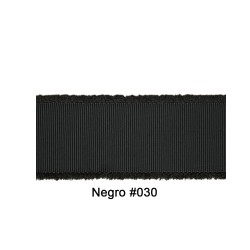 Cinta Gros Flecos (25mm) NEGRO #030 - Pack de 5 metros