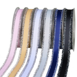 Cinta Gros Flecos Foil (38mm) - ROSADO PERLADO #123 - Pack 5 metros
