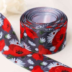 Cinta Satinada Raso (25mm) YAMA- Calidad Triple A - Rojo - 5metros-