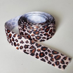 Cinta Gross Animal Print Rollo 5 metros - Leopardo Claro (25mm) ✔️ 