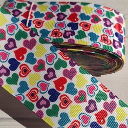Cinta Gros AAA (38mm) - Pieza 4 metros - Corazones de Colores✔️