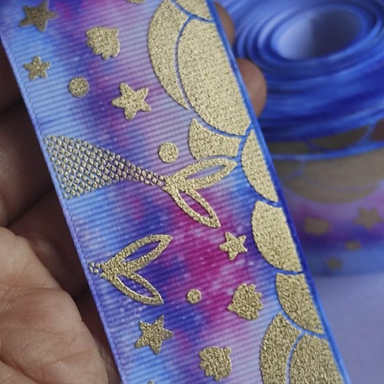 Cinta Gros AAA Foil Por Metro (38mm) - Colas de Sirena Dorado