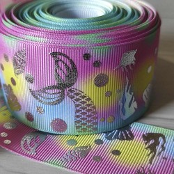 Cinta Gros AAA Foil Por Metro (38mm) - Colas de Sirena Plateado