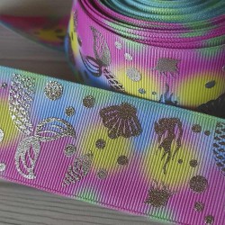 Cinta Gros AAA Foil Por Metro (38mm) - Colas de Sirena Plateado