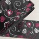 Cinta Gros AAA (38mm) - Pieza 5 metros - Corazones Negros✔️