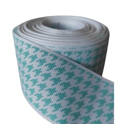 Cinta Gros AAA 25mm - Rollo 5 metros - Pata de Gallo CELESTE✔️