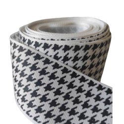Cinta Gros AAA 38mm - Rollo 5 metros - Pata de Gallo NEGRO✔️