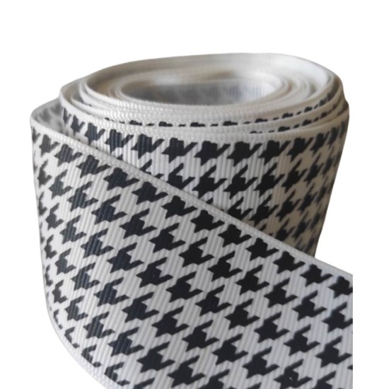 Cinta Gros AAA 25mm - Rollo 5 metros - Pata de Gallo NEGRO✔️