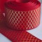 Cinta Gros Foil AAA Por Metro (40mm) - Rombos Rojo