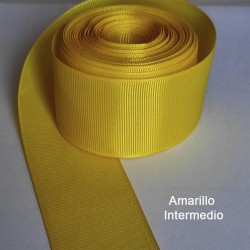 Cinta Gros Unicolor (10mm) - Rollo 5 metros - Amarillo Intermedio