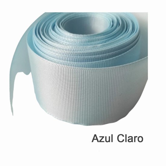 Cinta Gros Unicolor (10mm) - Rollo 5 metros - Azul Claro 