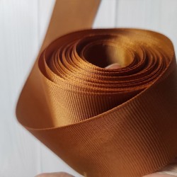 Cinta Gros Unicolor (38mm) - Rollo 5 metros - Dorado Oscuro
