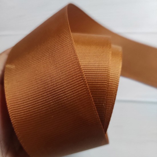 Cinta Gros Unicolor (38mm) - Rollo 5 metros - Dorado Oscuro