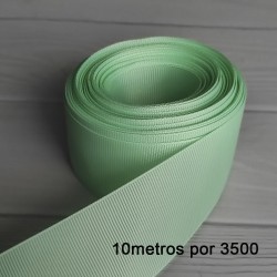Cinta Gros Unicolor (38mm) - Rollo 5 metros -VERDE CLARO