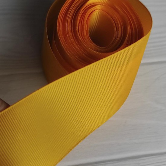 Cinta Gros Unicolor (10mm) - Rollo 5 metros - AMARILLO Tostado