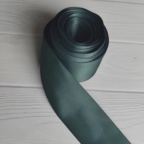 Cinta Gros Unicolor (38mm) - Rollo 5 metros - VERDE OSCURO
