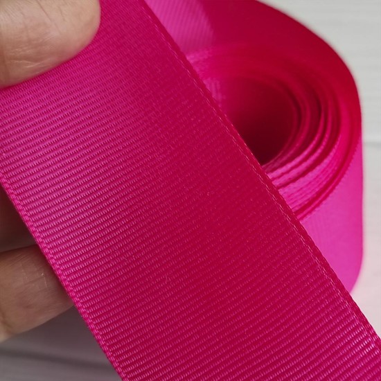 Cinta Gros Unicolor (10mm) - Rollo 5 metros - Fucsia 
