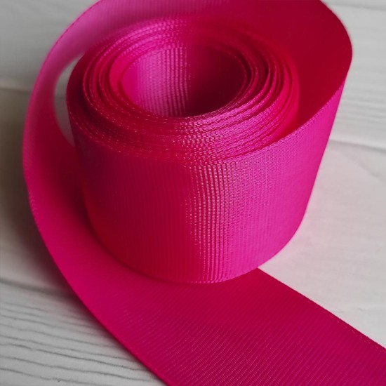 Cinta Gros Unicolor (10mm) - Rollo 5 metros - Fucsia 