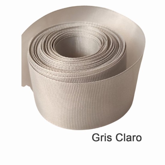 Cinta Gros Unicolor (38mm) - Rollo 5 metros - Gris Claro 007