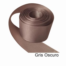 Cinta Gros Unicolor (10mm) - Rollo 5 metros - Gris Oscuro 017