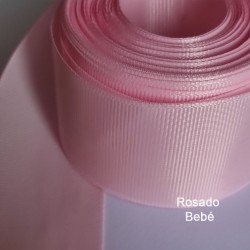 Cinta Gros Unicolor (25mm) - Rollo 5 metros - ROSADO BEBE #123