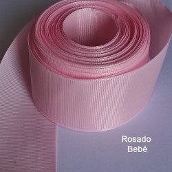 Cinta Gros Unicolor (10mm) - Rollo 5 metros - ROSADO BEBE #123